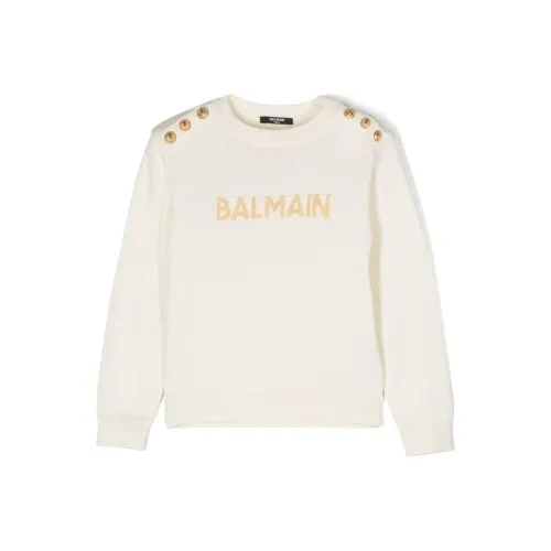 BALMAIN Экрю Kids Свитеры