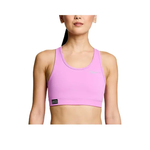 Saucony Женские Fortify Bra Однотонный Комфортный и Дышащий Спортивный Костюм Женские Виноградный