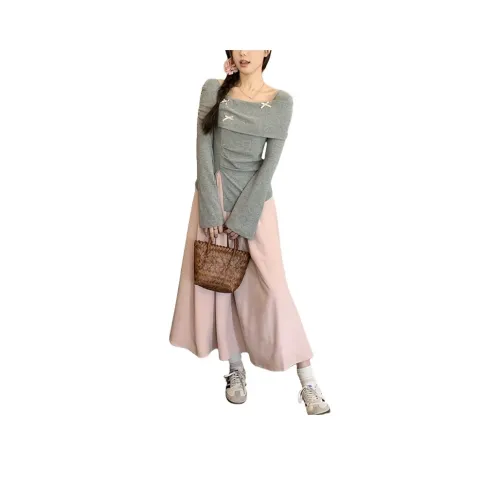 TUSHIFEI Комплект с юбкой женский серый