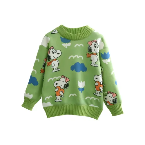 SNOOPY Свитер Зеленый Children Возраст 3-7 лет