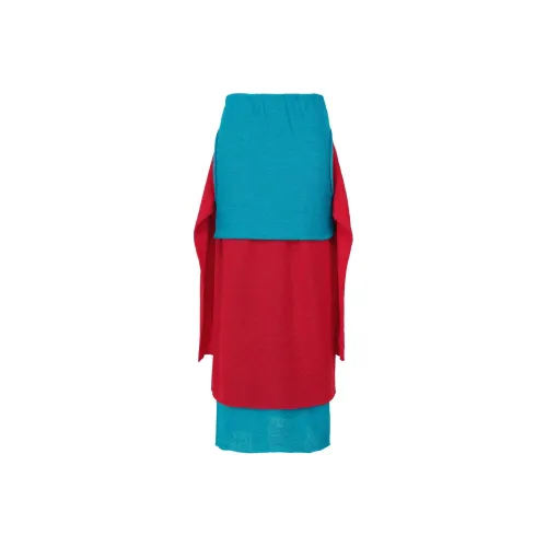 ISSEY MIYAKE FW24 Повседневная длинная юбка женская красная