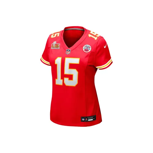 nike NFL SS25 Патрик Махомес КАНСАС СИТИ ЧИФС Супер Боул LIX Регби Джерси Женские Красный
