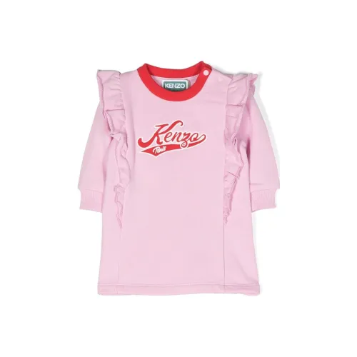 KENZO Платье Розовое для Малышей и Детей Предшкольного Возраста