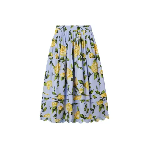 OSCAR DE LA RENTA Повседневный Длинный Юбка Женские Многоцветный