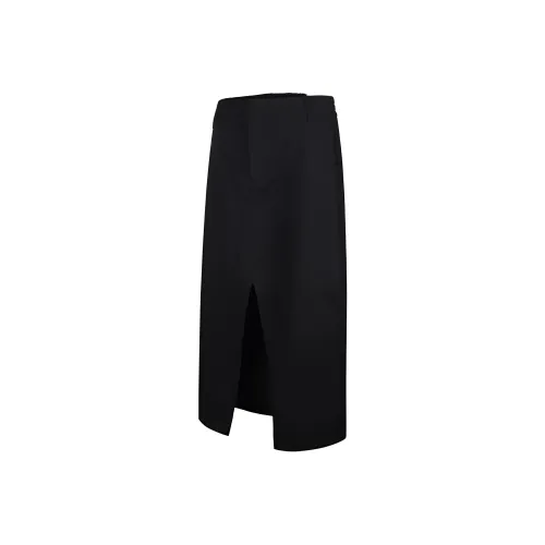 Nike Повседневный Длинный Юбка Женские Черный