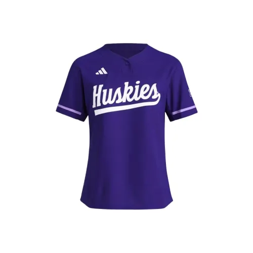 Adidas Washington Collegiate Одинарная кнопка Softball Футбол Джерси Женские Кобальтовый синий