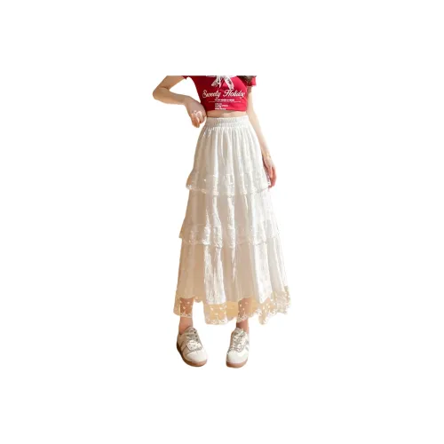 SITOL Повседневный Длинный Юбка Женская Белая