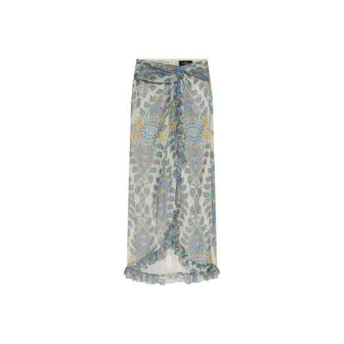 ETRO Многоцветные Женские Повседневные Длинные Юбки