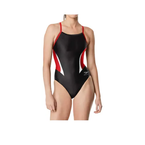 Speedo Edge Spice Crossback One-piece Swimsuit Women's Black Red Speedo Edge Spice Crossback Одиночный купальник для женщин черный красный