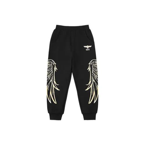 BOY JUNIOR Черные детские тренировочные брюки