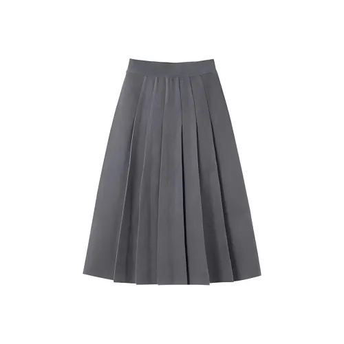 3COLOUR Повседневный Длинный Юбка Женские Deep Серый