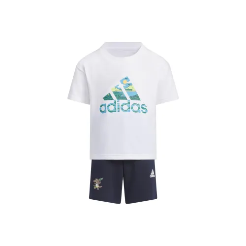 Adidas Набор Белый + Легендарный Чернильно-Синий Kids Повседневная Спортивная Одежда