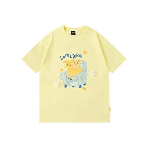 LAMLICKA Светло-желтая унисекс футболка