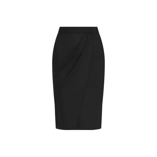 MaxMara FW24 Повседневная длинная юбка женская черная