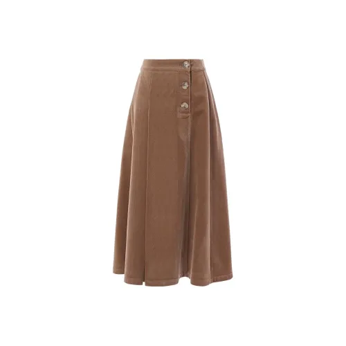 ROEYSHOUSE Повседневная длинная юбка женская хаки