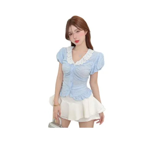 Garbege Комплект с юбкой Женские Синий Белый