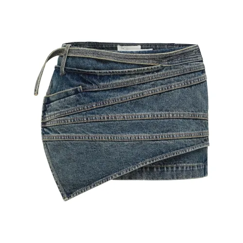 Feng Chen Wang Джинсовые короткие юбки Женские Blue
