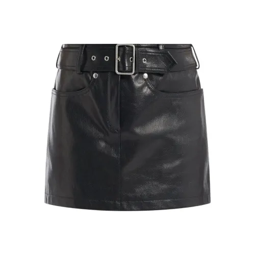 TOM FORD SS24 Кожаные короткие юбки Женские Черный