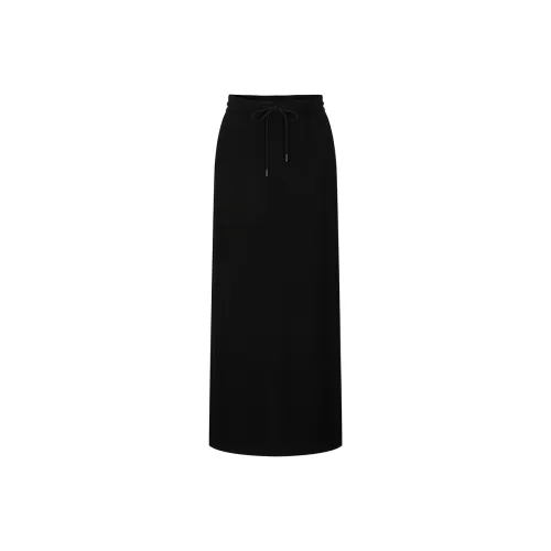 JZ. ANNAKRO Повседневный Длинный Юбка Женская Без рисунка Черный