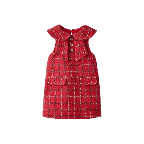 ZARA Детское платье темно-красный цвет