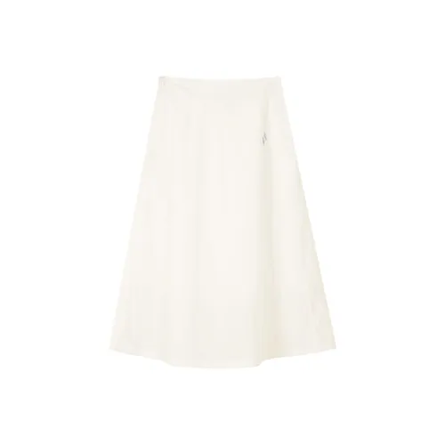 Skechers Повседневный Длинный Юбка Женские Кукуруза Белый