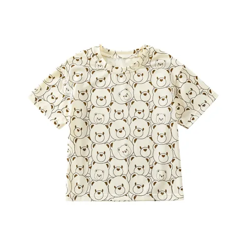 Dis Rabbit Женский Летний Короткий Рукав Т-Рубашка Детский Абрикос