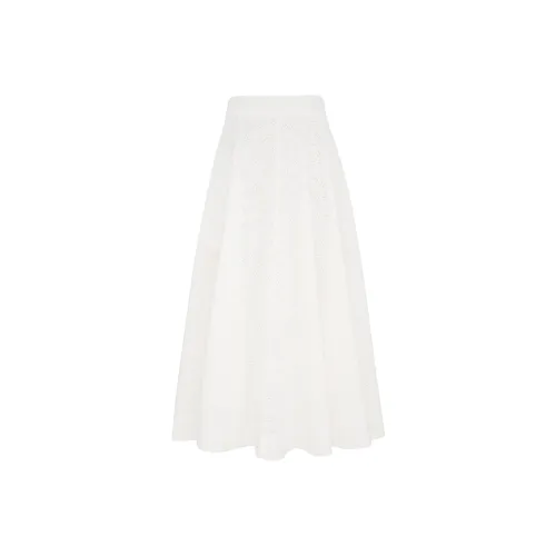 Zimmermann FW24 Повседневная Длинная Юбка Женская Белая