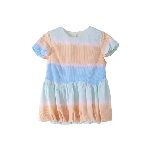 UARE Комплект с юбкой Женские Апельсин And Синий Bars