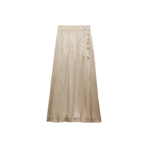 PRADA Повседневный Длинный Юбка Женские Пустыня Бежевый