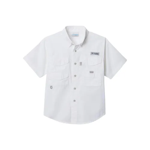 Коллаборация Columbia PFG Bonehead Однотонный Детский Топ Летний Детский Белый