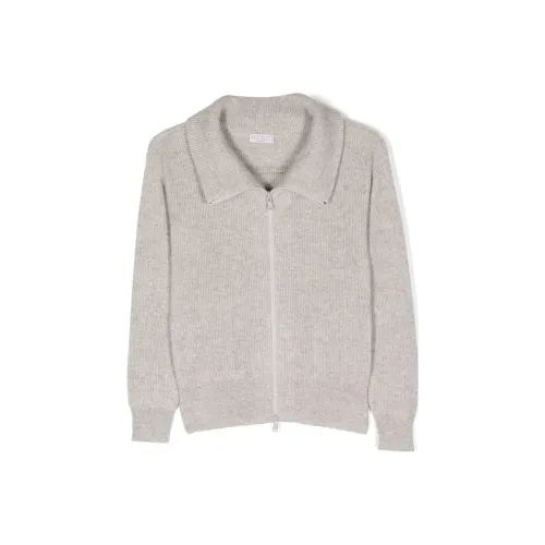 BRUNELLO CUCINELLI Серый Kids Свитеры