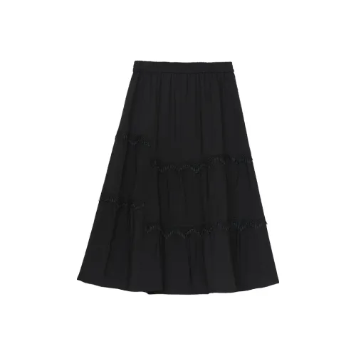 IT'Real SS25 Повседневный Длинный Юбка Женские Черный