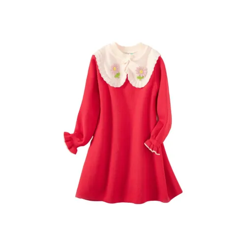 October Mommy Камень-красный Kids Платья