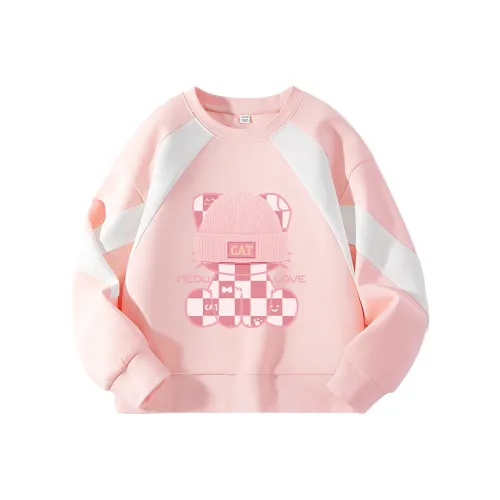 La Chapelle Kids Толстовка Розовый Розовый в клетку Кошка Детский