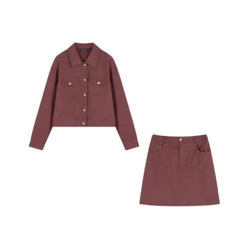 Mo Han Yi Mei Комплект с юбкой Женские Сливовый