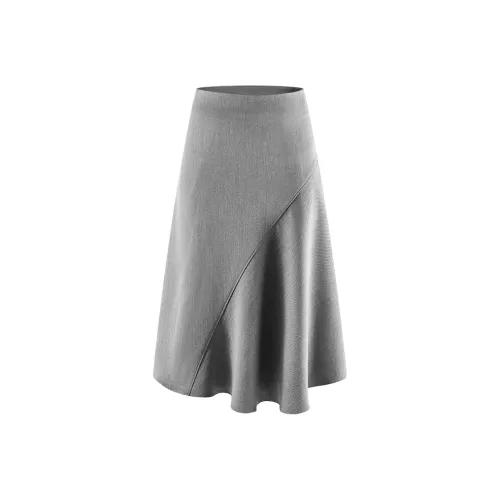 A21 Повседневный Длинный Юбка Женские Фотиния Серый