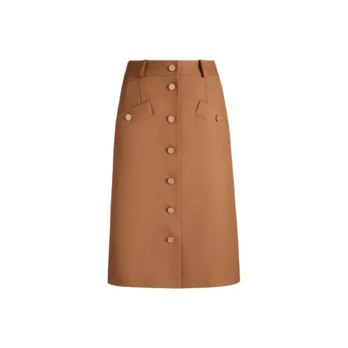 BALLY Повседневный Длинный Юбка Женские Коричневый