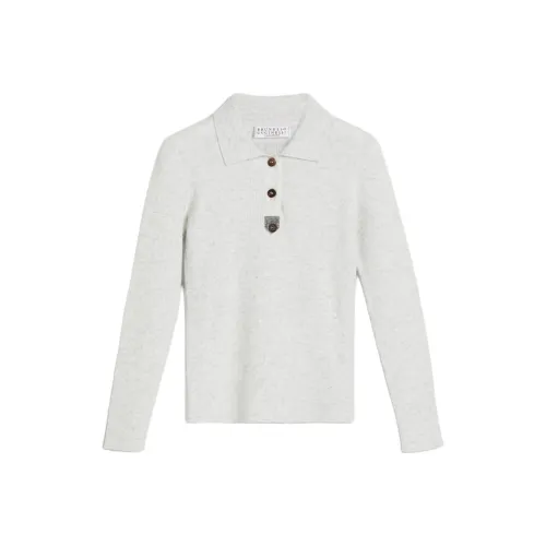 Brunello Cucinelli Серый Kids Свитеры
