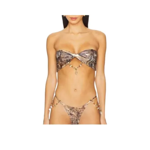 Jaded London SS24 Micro Twist Bandeau Bikini Top Bikini Women's Pink Джейд Лондон SS24 Микро Твист Бандо Бикини Топ Бикини Женские Розовый