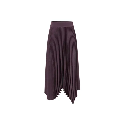 KARL LAGERFELD Повседневный Длинный Юбка Женские Бордовый