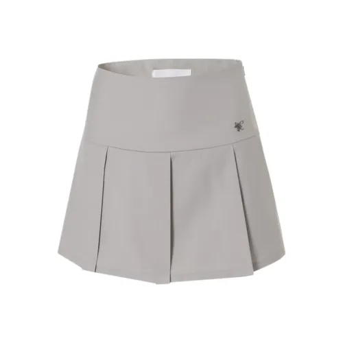 NOT YOUR ROSE GREY/Серый Женские Повседневные Короткие Юбки
