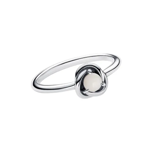 Pandora Смола Искусственный жемчуг Мать жемчуга Драгоценный камень Кольца Унисекс Серебряный