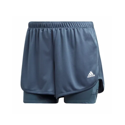 Adidas Marathon 20 Два в одном Шорты Спортивные шорты Женские Остаток Синий