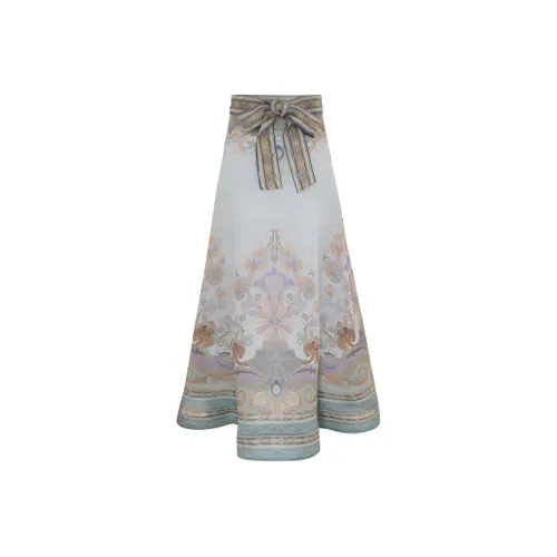 Zimmermann Повседневный Длинный Юбка Женские Синий