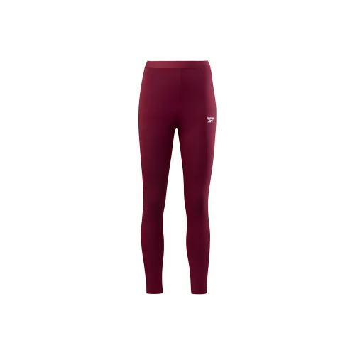 Reebok Identity Хлопок Леггинсы Спортивные Брюки Женские Умбра Красный