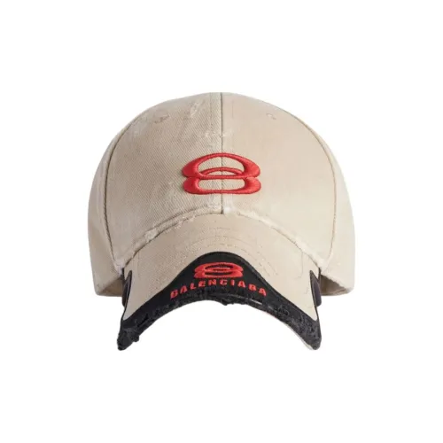 Balenciaga Хлопок Полиэстер Бейсболки Мужские Бежевые