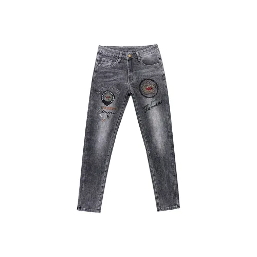 VUAS Серый черный Унисекс Джинсы