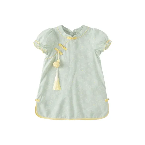 DAVE BELLA Платье Китайская традиционная одежда серия Лотос С принтом Детский