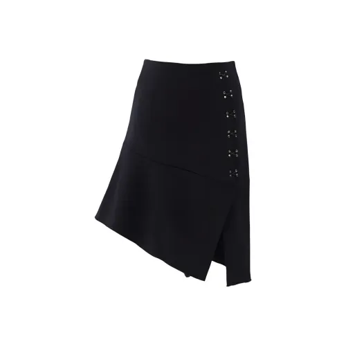 MASFER.SU Повседневный длинный юбка женский черный