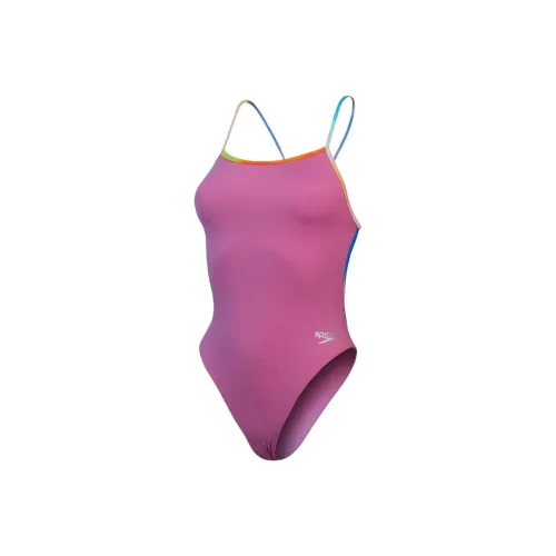 Speedo Club Training Solid Vback One-Piece Swimsuit Women's Pink